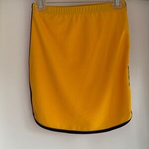 Revamped Stretchy Yellow Mini Skirt with Black Trim size S NWOT